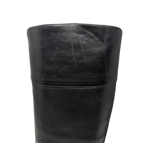 Christian Louboutin Mervillon Black Leather Knee High Heeled Boots Size EU 38 - Picture 8 of 13